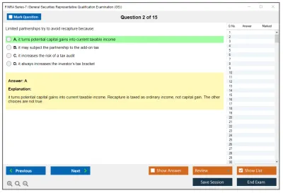FINRA Series-7 General Securities Representative Qualification Examination (GS) Practice test exam simulator test engine exam Prep practice test questions answers Image 2
