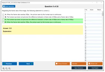 Huawei H11-851_V3.0 HCIA-Video Conference V3.0 Practice test exam simulator test engine exam Prep practice test questions answers Image 5