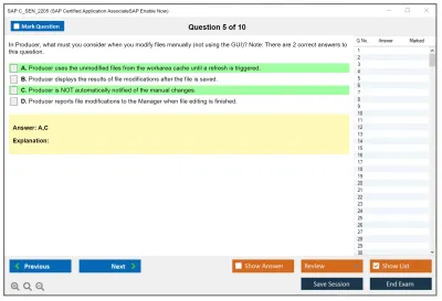 SAP C_SEN_2205 SAP Certified Application AssociateSAP Enable Now Practice test exam simulator test engine exam Prep practice test questions answers Image 5