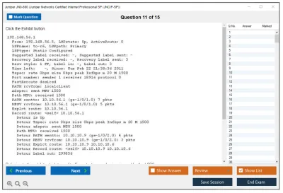 Juniper JN0-660 Juniper Networks Certified Internet Professional SP (JNCIP-SP) Practice test exam simulator test engine exam Prep practice test questions answers Image 11
