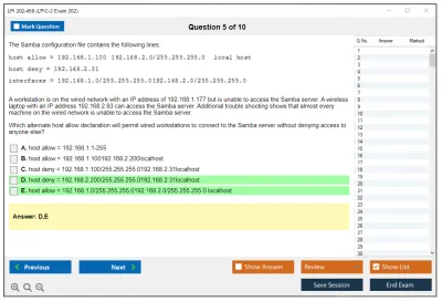 LPI 202-450 LPIC-2 - Exam 202 (part 2 of 2), version 4.5 Practice test exam simulator test engine exam Prep practice test questions answers Image 5