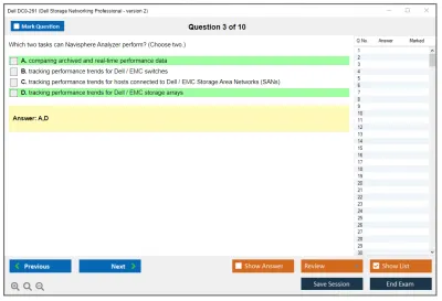 Dell DC0-261 Dell Storage Networking Professional - version 2 Practice test exam simulator test engine exam Prep practice test questions answers Image 3