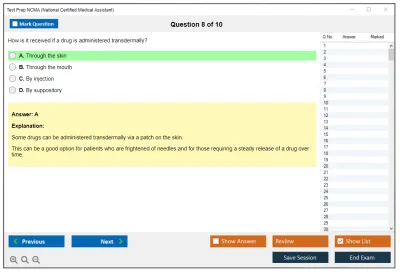 Test Prep NCMA National Certified Medical Assistant Practice test exam simulator test engine exam Prep practice test questions answers Image 8