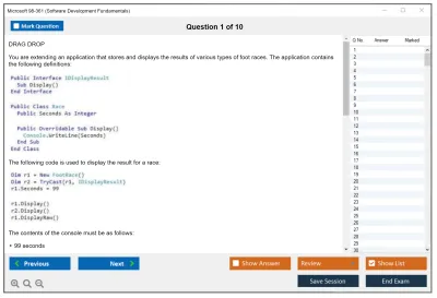 Microsoft 98-361 Software Development Fundamentals Practice test exam simulator test engine exam Prep practice test questions answers Image 1