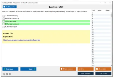HashiCorp TA-002-P HashiCorp Certified: Terraform Associate Practice test exam simulator test engine exam Prep practice test questions answers Image 4