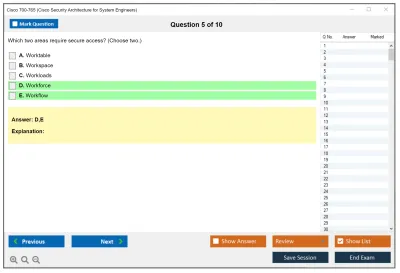 Cisco 700-765 Cisco Security Architecture for System Engineers Practice test exam simulator test engine exam Prep practice test questions answers Image 5