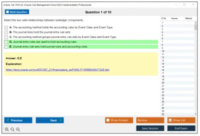 Oracle 1z0-1074-22 Oracle Cost Management Cloud 2022 Implementation Professional Practice test exam simulator test engine exam Prep practice test questions answers Image 1