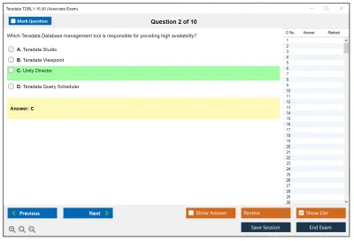 Teradata TDBL1-16.00 Associate Exam Practice test exam simulator test engine exam Prep practice test questions answers Image 2