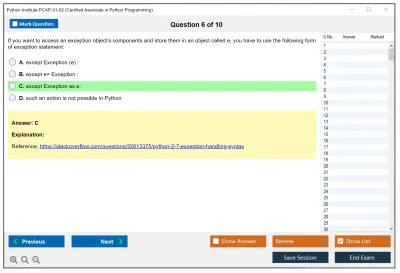 Python Institute PCAP-31-02 Certified Associate in Python Programming Practice test exam simulator test engine exam Prep practice test questions answers Image 6