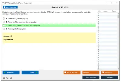 APA CPP-Remote Certified Payroll Professional Practice test exam simulator test engine exam Prep practice test questions answers Image 10