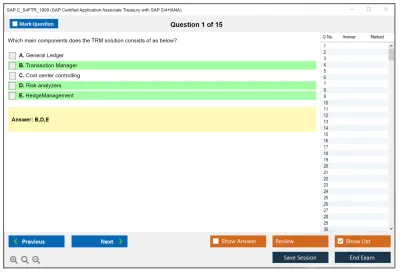 SAP C_S4FTR_1909 SAP Certified Application Associate Treasury with SAP S/4HANA Practice test exam simulator test engine exam Prep practice test questions answers Image 1