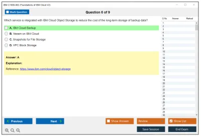 IBM C1000-083 Foundations of IBM Cloud V2 Practice test exam simulator test engine exam Prep practice test questions answers Image 6