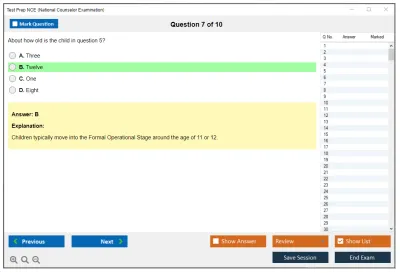 Test Prep NCE National Counselor Examination Practice test exam simulator test engine exam Prep practice test questions answers Image 7