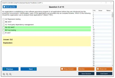 CompTIA CAS-004 CompTIA Advanced Security Practitioner (CASP+) Exam Practice test exam simulator test engine exam Prep practice test questions answers Image 5
