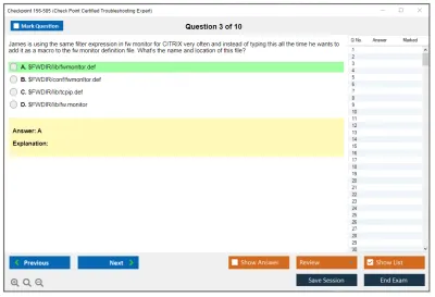 Checkpoint 156-585 Check Point Certified Troubleshooting Expert Practice test exam simulator test engine exam Prep practice test questions answers Image 3