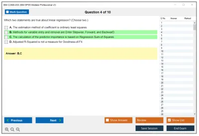 IBM C2090-930 IBM SPSS Modeler Professional v3 Practice test exam simulator test engine exam Prep practice test questions answers Image 4