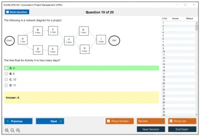 GAQM APM-001 Associate in Project Management (APM) Practice test exam simulator test engine exam Prep practice test questions answers Image 19