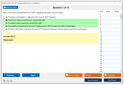 Alcatel-Lucent 4A0-104 Alcatel-Lucent Services Architecture Practice test exam simulator test engine exam Prep practice test questions answers Image 1