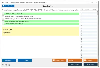 SAP C_FIOAD_2020 SAP Certified Technology AssociateSAP Fiori System Administration Practice test exam simulator test engine exam Prep practice test questions answers Image 1