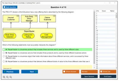 The Open Group OG0-023 ArchiMate 2 Combined Part 1 and 2 Examination Practice test exam simulator test engine exam Prep practice test questions answers Image 4