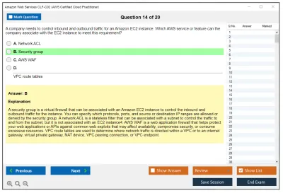 Amazon Web Services CLF-C02 AWS Certified Cloud Practitioner Practice test exam simulator test engine exam Prep practice test questions answers Image 14
