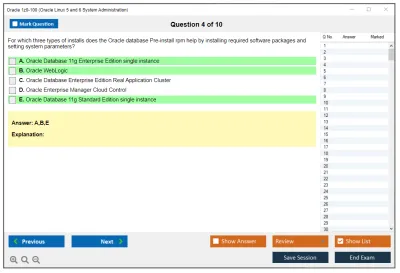 Oracle 1z0-100 Oracle Linux 5 and 6 System Administration Practice test exam simulator test engine exam Prep practice test questions answers Image 4