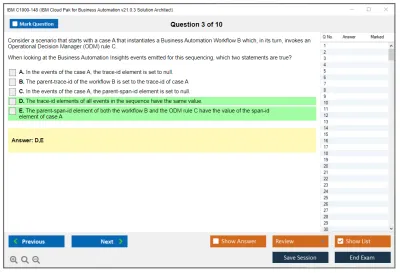 IBM C1000-148 IBM Cloud Pak for Business Automation v21.0.3 Solution Architect Practice test exam simulator test engine exam Prep practice test questions answers Image 3