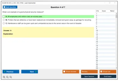 GAQM ISO-IEC-LI ISO / IEC 27002 - Lead Implementer Practice test exam simulator test engine exam Prep practice test questions answers Image 4