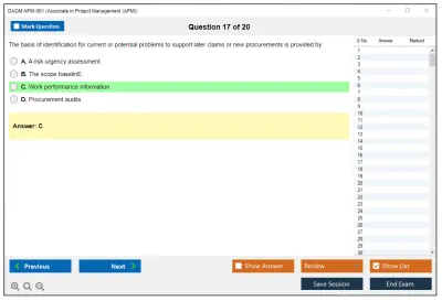 GAQM APM-001 Associate in Project Management (APM) Practice test exam simulator test engine exam Prep practice test questions answers Image 17
