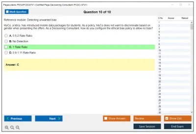 Pegasystems PEGAPCDC87V1 Certified Pega Decisioning Consultant (PCDC) 87V1 Practice test exam simulator test engine exam Prep practice test questions answers Image 10