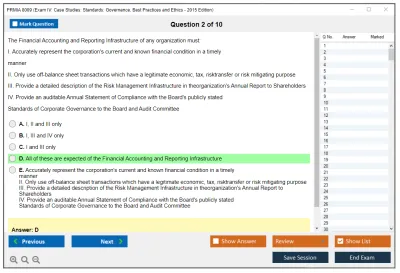 PRMIA 8009 Exam IV: Case Studies: Standards: Governance, Best Practices and Ethics - 2015 Edition Practice test exam simulator test engine exam Prep practice test questions answers Image 2