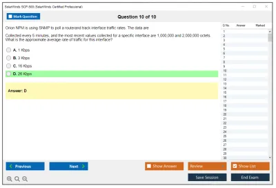 SolarWinds SCP-500 SolarWinds Certified Professional Practice test exam simulator test engine exam Prep practice test questions answers Image 10