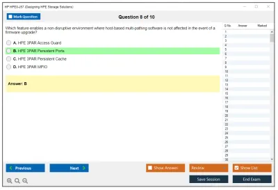 HP HPE0-J57 Designing HPE Storage Solutions Practice test exam simulator test engine exam Prep practice test questions answers Image 8