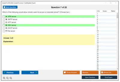 CompTIA XK0-004 CompTIA Linux+ Certification Exam Practice test exam simulator test engine exam Prep practice test questions answers Image 7