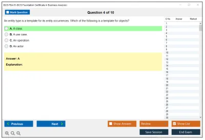 BCS FBA15 BCS Foundation Certificate in Business Analysis Practice test exam simulator test engine exam Prep practice test questions answers Image 4