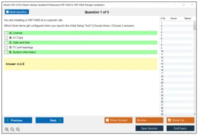 Hitachi HQT-4120 Hitachi Vantara Qualified Professional VSP G200 to VSP G800 Storage Installation Practice test exam simulator test engine exam Prep practice test questions answers Image 1