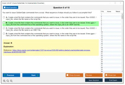 Oracle 1z0-447 Oracle GoldenGate 12c Implementation Essentials Practice test exam simulator test engine exam Prep practice test questions answers Image 6