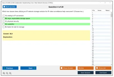 Cisco 210-065 CCNA Collaboration Implementing Cisco Video Network Devices (CIVND) Practice test exam simulator test engine exam Prep practice test questions answers Image 4