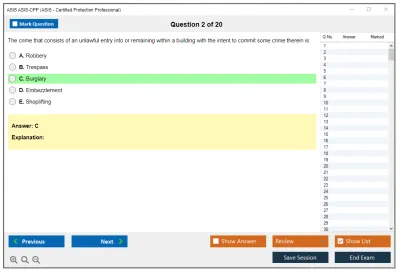 ASIS ASIS-CPP ASIS - Certified Protection Professional (CPP) Exam Practice test exam simulator test engine exam Prep practice test questions answers Image 2