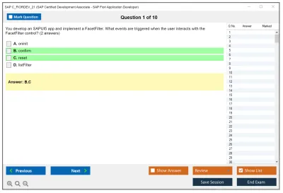 SAP C_FIORDEV_21 SAP Certified Development Associate - SAP Fiori Application Developer Practice test exam simulator test engine exam Prep practice test questions answers Image 1