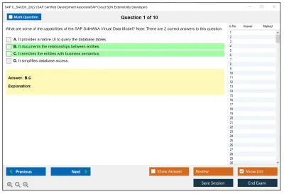 SAP C_S4CDK_2022 SAP Certified Development AssociateSAP Cloud SDK Extensibility Developer Practice test exam simulator test engine exam Prep practice test questions answers Image 1