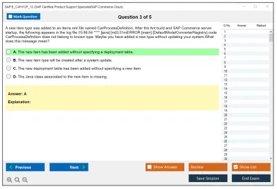 SAP E_C4HYCP_12 SAP Certified Product Support SpecialistSAP Commerce Cloud Practice test exam simulator test engine exam Prep practice test questions answers Image 3