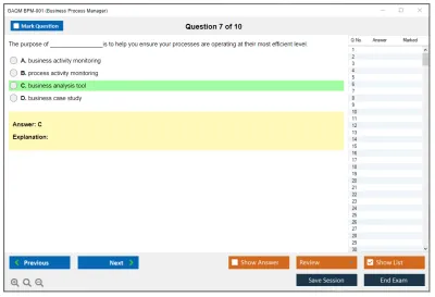 GAQM BPM-001 Business Process Manager (BPM) Practice test exam simulator test engine exam Prep practice test questions answers Image 7