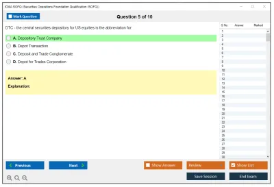 ICMA SOFQ Securities Operations Foundation Qualification (SOFQ) Practice test exam simulator test engine exam Prep practice test questions answers Image 5