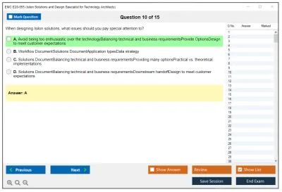 EMC E20-555 Isilon Solutions and Design Specialist Exam for Technology Architects Practice test exam simulator test engine exam Prep practice test questions answers Image 10