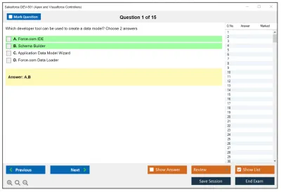 Salesforce DEV-501 Certified Force.com Advanced Developer Practice test exam simulator test engine exam Prep practice test questions answers Image 1