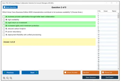 Cisco 700-105 Cisco Midsize Collaboration Solutions for Account Managers (MCAM) Practice test exam simulator test engine exam Prep practice test questions answers Image 2
