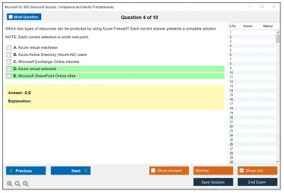 Microsoft SC-900 Microsoft Security Compliance and Identity Fundamentals Practice test exam simulator test engine exam Prep practice test questions answers Image 4