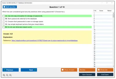 Oracle 1z0-888 MySQL 5.7 Database Administrator Practice test exam simulator test engine exam Prep practice test questions answers Image 1
