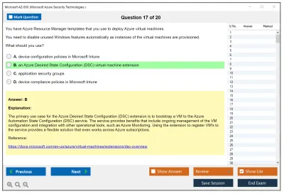 Microsoft AZ-500 Microsoft Azure Security Technologies Practice test exam simulator test engine exam Prep practice test questions answers Image 17